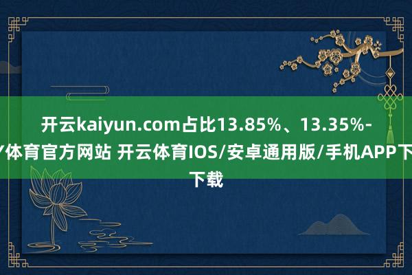 开云kaiyun.com占比13.85%、13.35%-KY体育官方网站 开云体育IOS/安卓通用版/手机APP下载