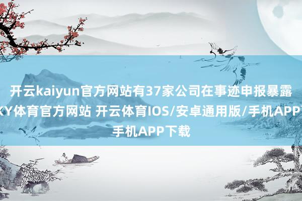 开云kaiyun官方网站有37家公司在事迹申报暴露后-KY体育官方网站 开云体育IOS/安卓通用版/手机APP下载