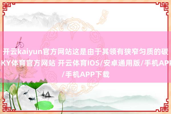 开云kaiyun官方网站这是由于其领有狭窄匀质的碳化物-KY体育官方网站 开云体育IOS/安卓通用版/手机APP下载