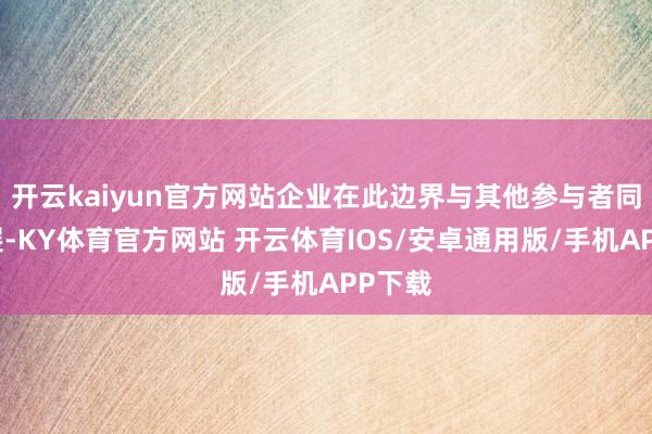开云kaiyun官方网站企业在此边界与其他参与者同步发展-KY体育官方网站 开云体育IOS/安卓通用版/手机APP下载